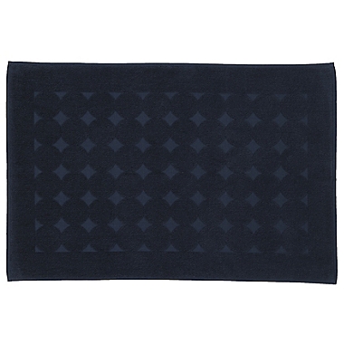 Linum Home Textiles Sinemis Circle Design Bath Mat in Navy. View a larger version of this product image.
