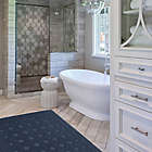 Alternate image 1 for Linum Home Textiles Sinemis Circle Design Bath Mat in Navy