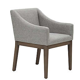 Shelter Style Upholstered Dining Chair in Grey