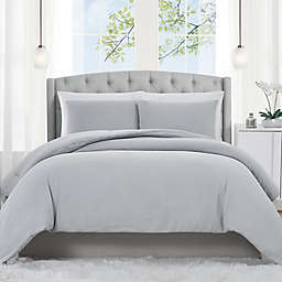 Charisma® Solid Matelassé  3-Piece Reversible Queen Comforter Set in Grey