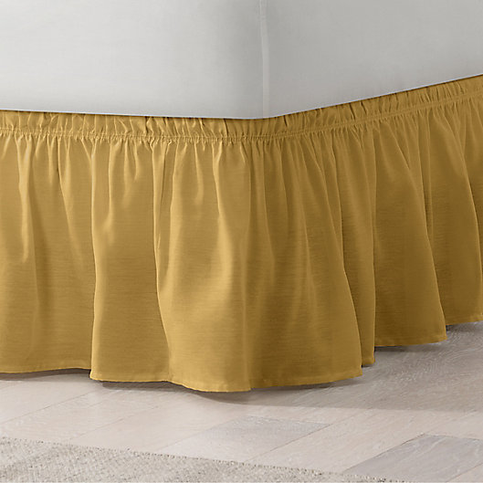 Alternate image 1 for EasyFit™ Solid Twin/Full Ruffled Bed Skirt