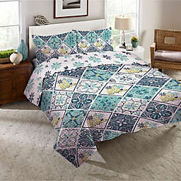 Laural Home® Brilliant Florals 2-Piece Reversible Twin Quilt Set