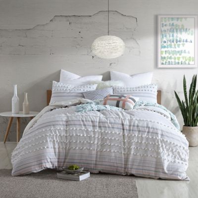 Swift Home Anahita Clip Dot 5-Piece Reversible King/California King Comforter Set in Blush