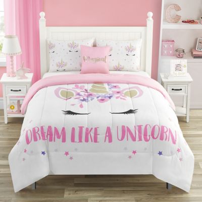 a unicorn bed set