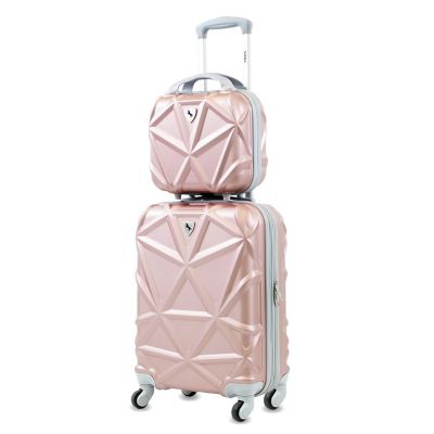 Rose Gold Travelers Club Luggage Womens 2 Piece Set