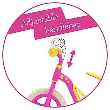 Chillafish&reg; Charlie Adjustable Balance Bike in Pink. View a larger version of this product image.