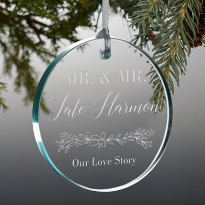 Wedding Christmas Tree Ornament First Christmas 2020 Social Distancing Customized Bride and Groom Ornament Ceramic Ornament for Couple