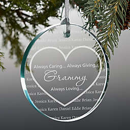 Grandma's Sweethearts Premium 3-Inch Personalized Christmas Ornament