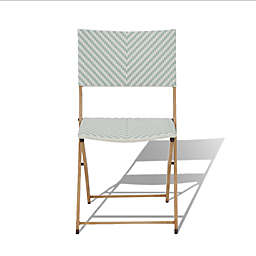 Bee & Willow&trade; Home Nantucket Wicker Folding Chair in Sage/White