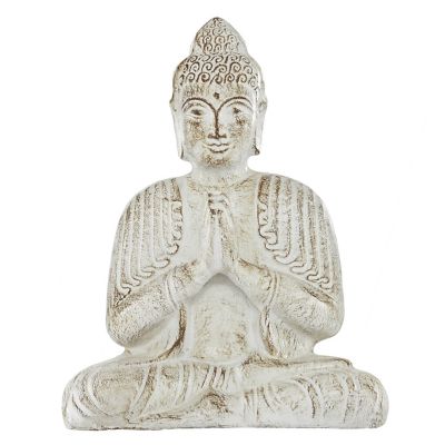 999Store Polyresin Sleeping Resting Buddha on Wooden Board Statue Home Décor Mandir Temple Gift Indian Art Poly032 Polyresin_8Inch X17Inch X5.2 Inch_2.50 Kg 