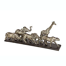 Ridge Road Décor Silver Safari Animal Sculpture Table Decor Statue