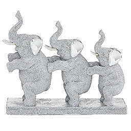 Ridge Road Decor Elephant Sculptures in Grey