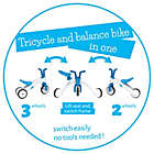 Alternate image 4 for Chillafish Bunzi Gradual Balance Bike and Tricycle in Blue