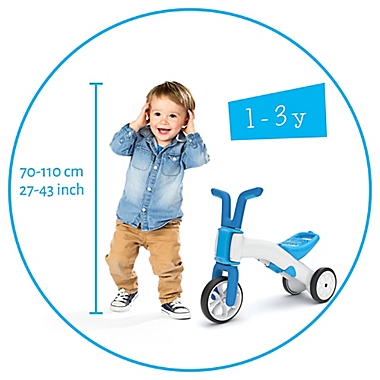 Chillafish Bunzi Gradual Balance Bike and Tricycle in Blue. View a larger version of this product image.