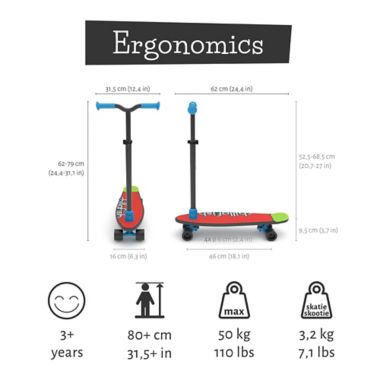 Chillafish Skatieskootie 2-in-1 Skateboard and Scooter. View a larger version of this product image.