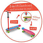Alternate image 6 for Chillafish Skatieskootie 2-in-1 Skateboard and Scooter in Red