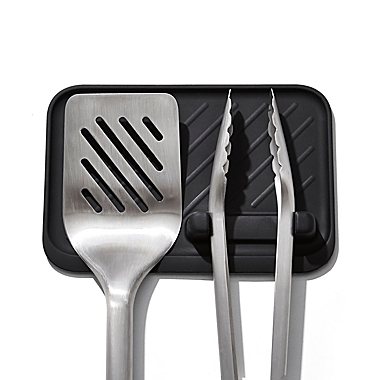 OXO Good Grips&reg; Silicone Grilling Tool Rest in Black. View a larger version of this product image.