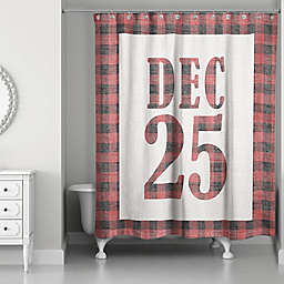 December Christmas Date Shower Curtain