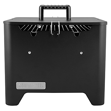 Permasteel 14.37-Inch Square Portable Charcoal Grill in Black. View a larger version of this product image.