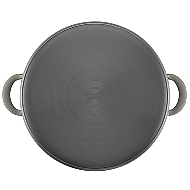 Circulon&reg; Elementum&trade; Nonstick 10 qt. Hard-Anodized Covered Stock Pot in Oyster Grey. View a larger version of this product image.