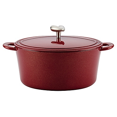 Ayesha Curry 6 qt. Cast Iron Dutch Oven in Sienna Red. View a larger version of this product image.