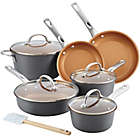 Alternate image 0 for Ayesha Curry&trade; Nonstick Hard Anodized Aluminum 11-Piece Cookware Set in Charcoal Grey