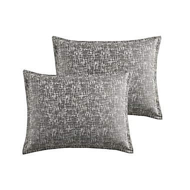 Alora 14-Piece Queen Comforter Set in Charcoal. View a larger version of this product image.