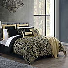 Alternate image 1 for Saraya 14-Piece King Comforter Set in Black/Gold
