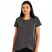 A Pea in the Pod X-Small Pull Over Open Front Nursing Tee in Grey