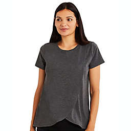A Pea in the Pod Medium Pull Over Open Front Nursing Tee in Grey