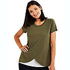 Alternate image 0 for A Pea in the Pod Medium Pull Over Open Front Nursing Tee in Olive