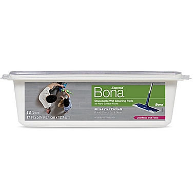 Bona&reg; Disposable Wet Cleaning Pads for Hard-Surface Floors 12 ct.. View a larger version of this product image.