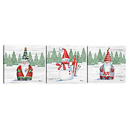 Masterpiece Art Gallery Paul Brent Nordic Gnome 12-Inch x 12-Inch Canvas Wall Art (Set of 3)
