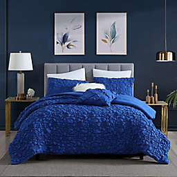 Hana Rosette 2-Piece Twin/Twin XL Comforter Set in Blue