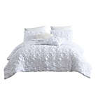 Alternate image 3 for Hana Rosette 3-Piece Full/Queen Comforter Set in White