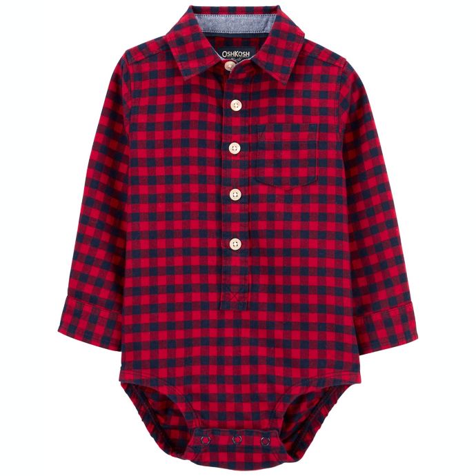 carter's® Buffalo Check Flannel Bodysuit | buybuy BABY