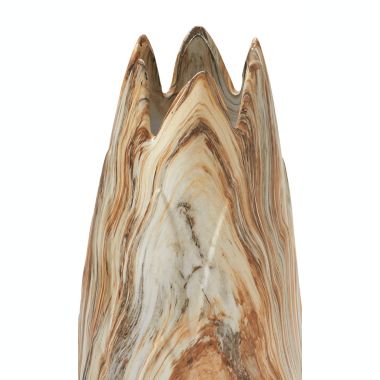 Ridge Road Decor Ceramic Vase with Jagged Mouth. View a larger version of this product image.