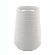 Ridge Road D&eacute;cor Round White Ridged Porcelain Vase