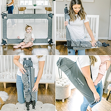 Baby Delight&reg; Go with Me&trade; Span Pressure-Mount Expandable Folding Gate in Charcoal Tweed. View a larger version of this product image.