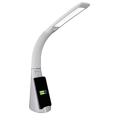 OttLite&reg; Purify LED Desk Lamp with Wireless Charging in White. View a larger version of this product image.