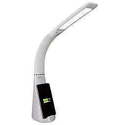 OttLite&reg; Purify LED Desk Lamp with Wireless Charging in White