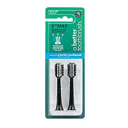V++MAX™ Replacement Brush Heads for A Better Toothbrush in Black (Set of 2)
