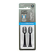 V++ARC&trade; Replacement Brush Heads for Philip Sonicare&reg; in Black (Set of 2)