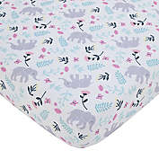 carter&#39;s&reg; Floral Elephant Fitted Crib Sheet in Teal