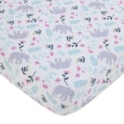 carter's&reg; Floral Elephant Fitted Crib Sheet in Teal