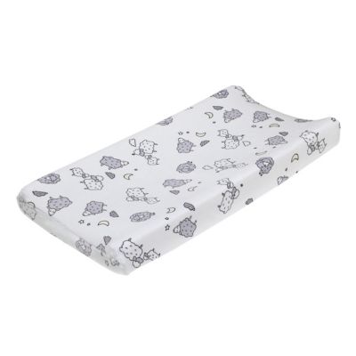 Plush Changing Pad Cover Scallop Black/White Cloud Island™