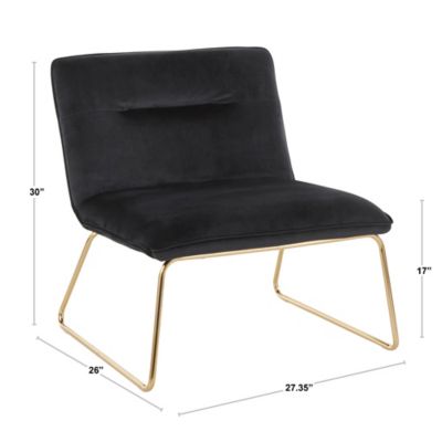 LumiSource&reg; Casper Accent Chair in Black/Gold