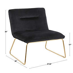 LumiSource® Casper Accent Chair in Black/Gold