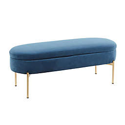 LumiSource® Chloe Velvet Upholstered Storage Bench