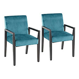 LumiSource® Carmen Velvet Upholstered Arm Chairs (Set of 2)